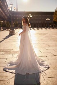 Lana by ivory bridal is now at Wedding Belles of Four Oaks and looks so elegant with fitted sweetheart bodice and lace Aline skirt